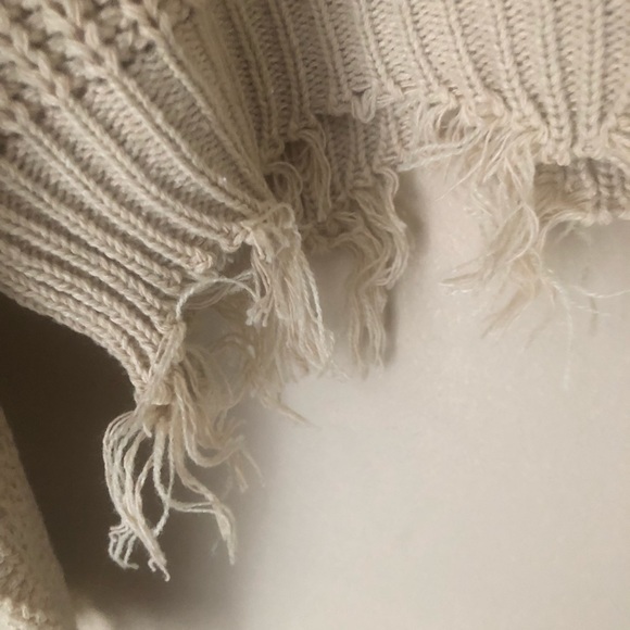 Frayed Tan Sweater - Picture 6 of 8